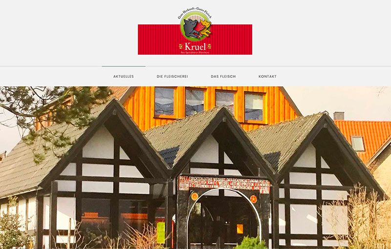 Screenshot Website Fleischerei Kruel