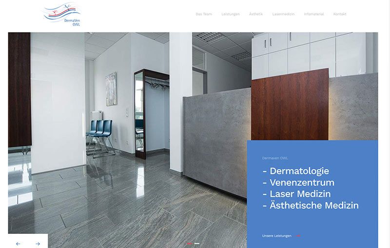 Screenshot Dermaven OWL Website