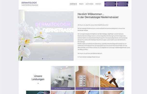Dermatologie Webdesign Bielefeld 