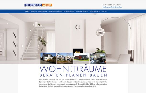 Webdesign aus Bielefeld für Dehrendorf + Wendt
