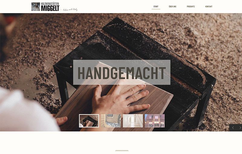 Screenshot Miggelt Website