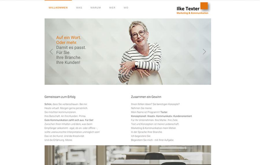 Webdesign Bielefeld - Screenshot Ilke Texter