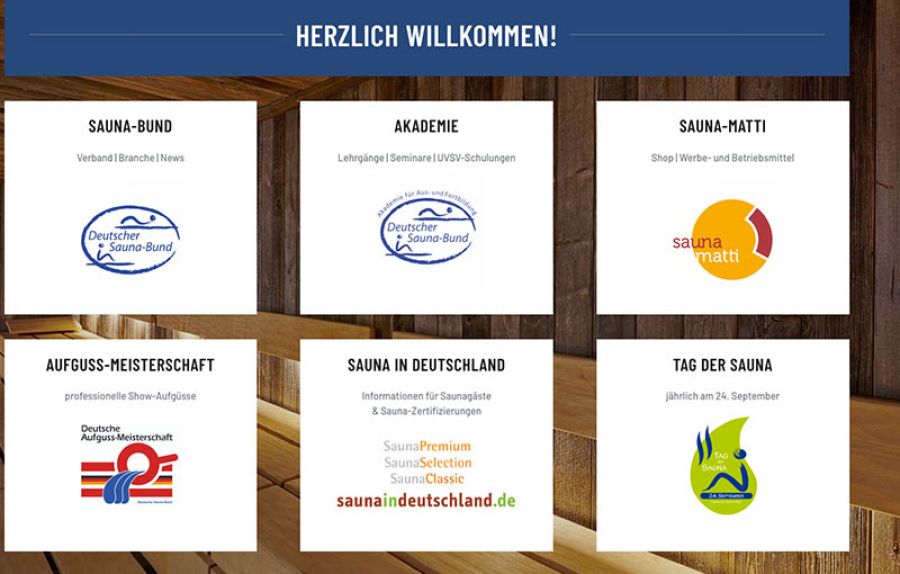 Screenshot Sauna-Bund Website