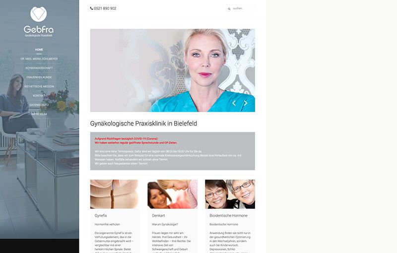 Webdesign Bielefeld f&uuml;r Dr. Meira D&uuml;hlmeyer