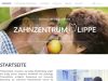 Screenshot Zahnzentrum Lippe Website